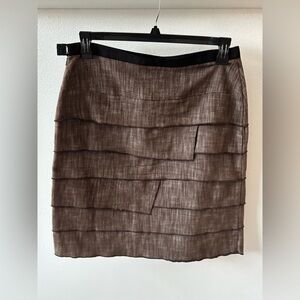 Worthington Brown Tiered Pencil Skirt Size 10